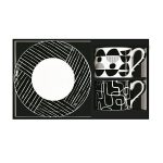 R2S-R0132#GRAF Set 2 porculanske šalice s tanjurićima 240 ml u poklon kutiji GRAFFITI