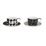R2S-R0132#GRAF Set 2 porculanske šalice s tanjurićima 240 ml u poklon kutiji GRAFFITI - Slika 2