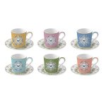 R2S-R0126#SPAR Set 6 porculanskih šalica s tanjurićima 100 ml u poklon kutiji SPRING PARADE - Slika 2
