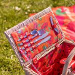 PYL-38921 COQ - DEJEUNER SUR L'HERBE košara za piknik s priborom za 4 osobe, Coquelicots - Slika 2