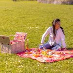 PYL-38921 COQ - DEJEUNER SUR L'HERBE košara za piknik s priborom za 4 osobe, Coquelicots - Slika 4