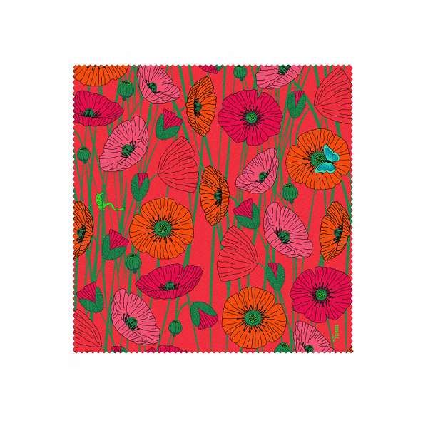 071108 PYL-32585 COQ - BELLE VUE 2 krpica za naočale, 19x19 cm, Coquelicots - Slika 1