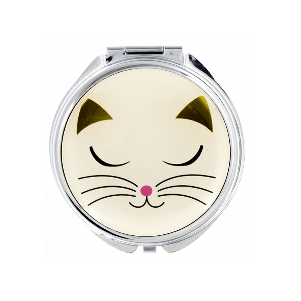 071126 PYL-31076 WHCAT - LADY LOOK džepno ogledalo, 6,2x6,2x0,8 cm, White Cat - Slika 1