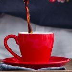 HSH - CANDY keramička šalica s tanjurićem, 100 ml, crvena - Slika 2