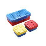 HSH - BRICK plastične posude s poklopcem, 2x250 ml, 1x800ml, set 3/1