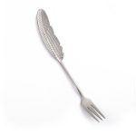 HSH - FEATHER set desertnih vilica i žličica, 4/1, srebrni - Slika 2