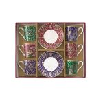 R2S-R0126#ECLE Set 6 porculanskih šalica s tanjurićima 100 ml u kutiji ECLECTIC CHIC