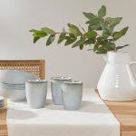 DEL1IPJ02-111 Ručno rađene keramičke šalice Thalia, O 9 x 11 cm, sv. plave, set 2/1 - Slika 2