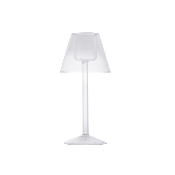 073122 WD690TR Stakleni svijećnjak 22 x 8,5 cm, transparent - Slika 1
