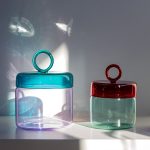 WD646RO Staklena posuda s poklopcem 1,9 l, zelena/roza - Slika 2