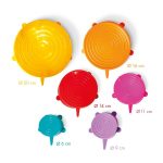 WD569 Silikonski poklopci, 6, 9, 11, 14, 16 i 19.5 cm, set 6/1 - Slika 3
