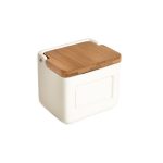 HOMLA-213994 LIPPER keramička posuda s poklopcem 11.5x9.5x10 cm, krem