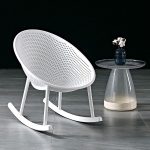 HSH - ANTOS stolica za ljuljanje 85 x 67 x 80 x 40 cm, bijela - Slika 2