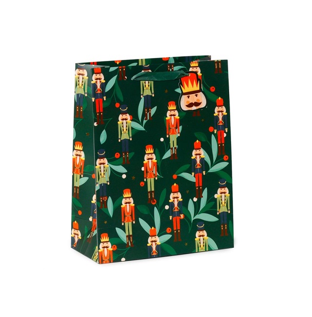 PUC-XGBAG103A Christmas Nutcracker papirnata poklon vrećica velika, 33 x 26 x 12 cm