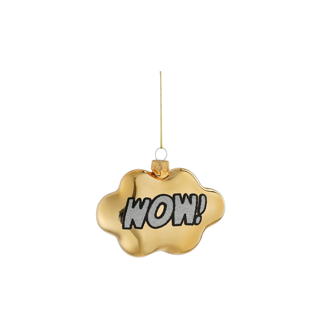 EDELMAN-1181792 Disco WOW stakleni ukras za bor, 10,5x4x7,5cm