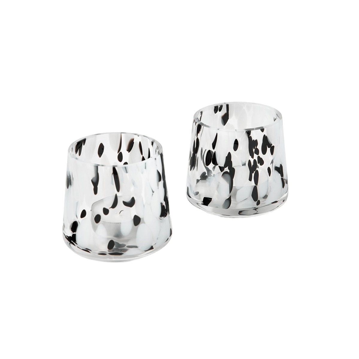 DEL3ZHL06-101 Ručno rađeni stakleni svijećnjaci Sally, O 8 x 7 cm, set 2/1