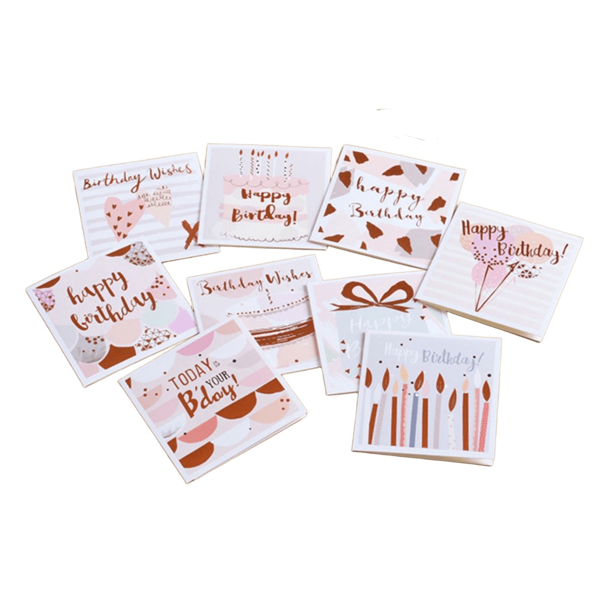 HSH - BIRTHDAY WISHES čestitka, 9,5 x 9,5 cm, sort.