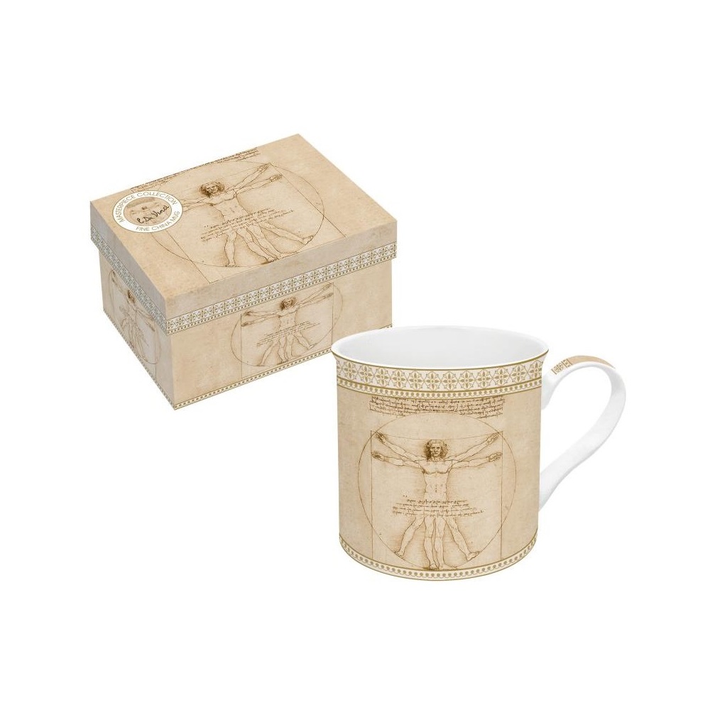 EASY LIFE-R0170#LEO2 Porculanska šalica 300 ml THE VITRUVIAN MAN