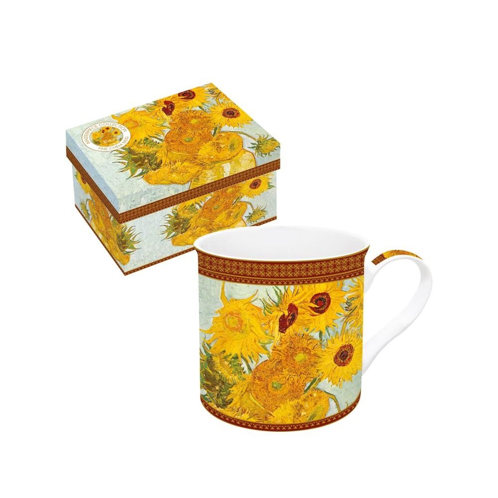 EASY LIFE-R0170#VAN1 Porculanska šalica 300 ml VASE WITH TWELVE SUNFLOWERS
