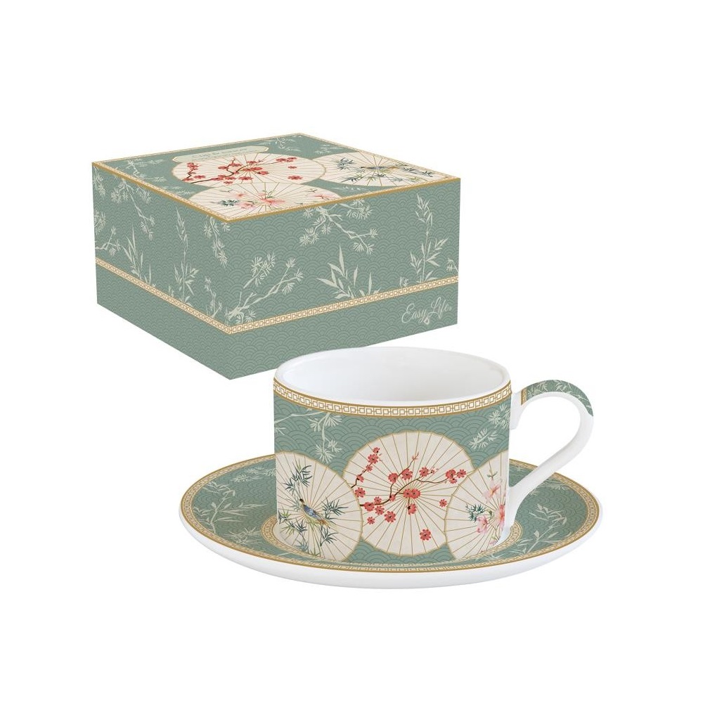 EASY LIFE-R0133#ORID Porculanska šalica s tanjurićem 240 ml ORIENTAL DREAMS