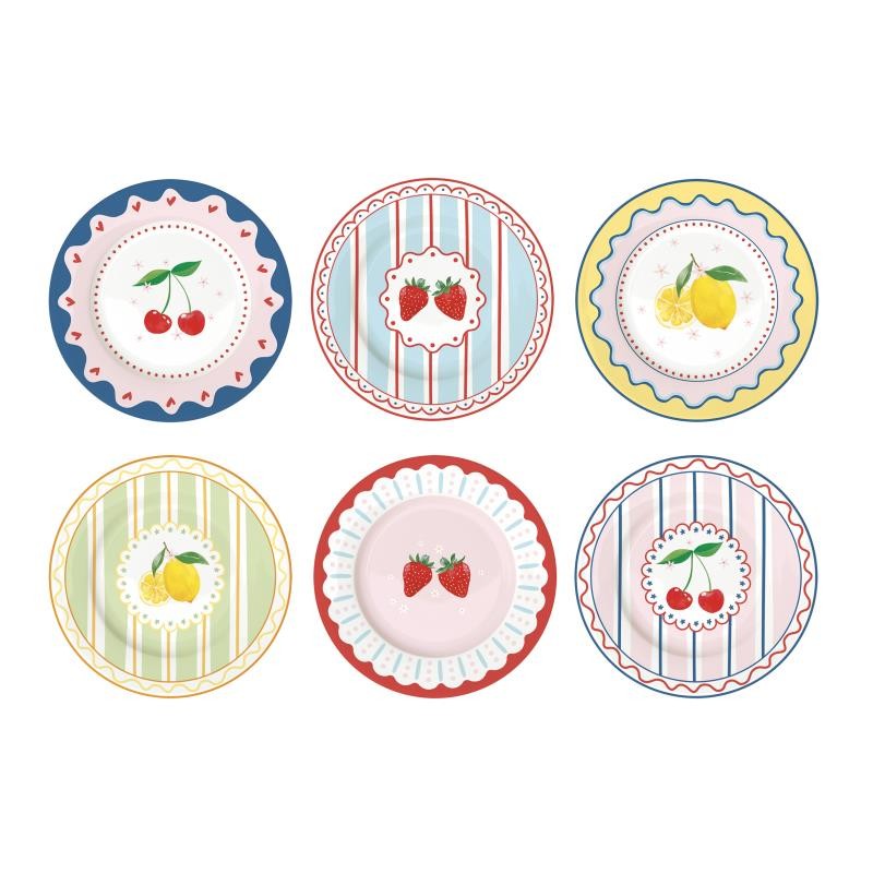 EASY LIFE-R0944#FMAN Porculanski tanjur O 19 cm FRUIT MANIA, sort.