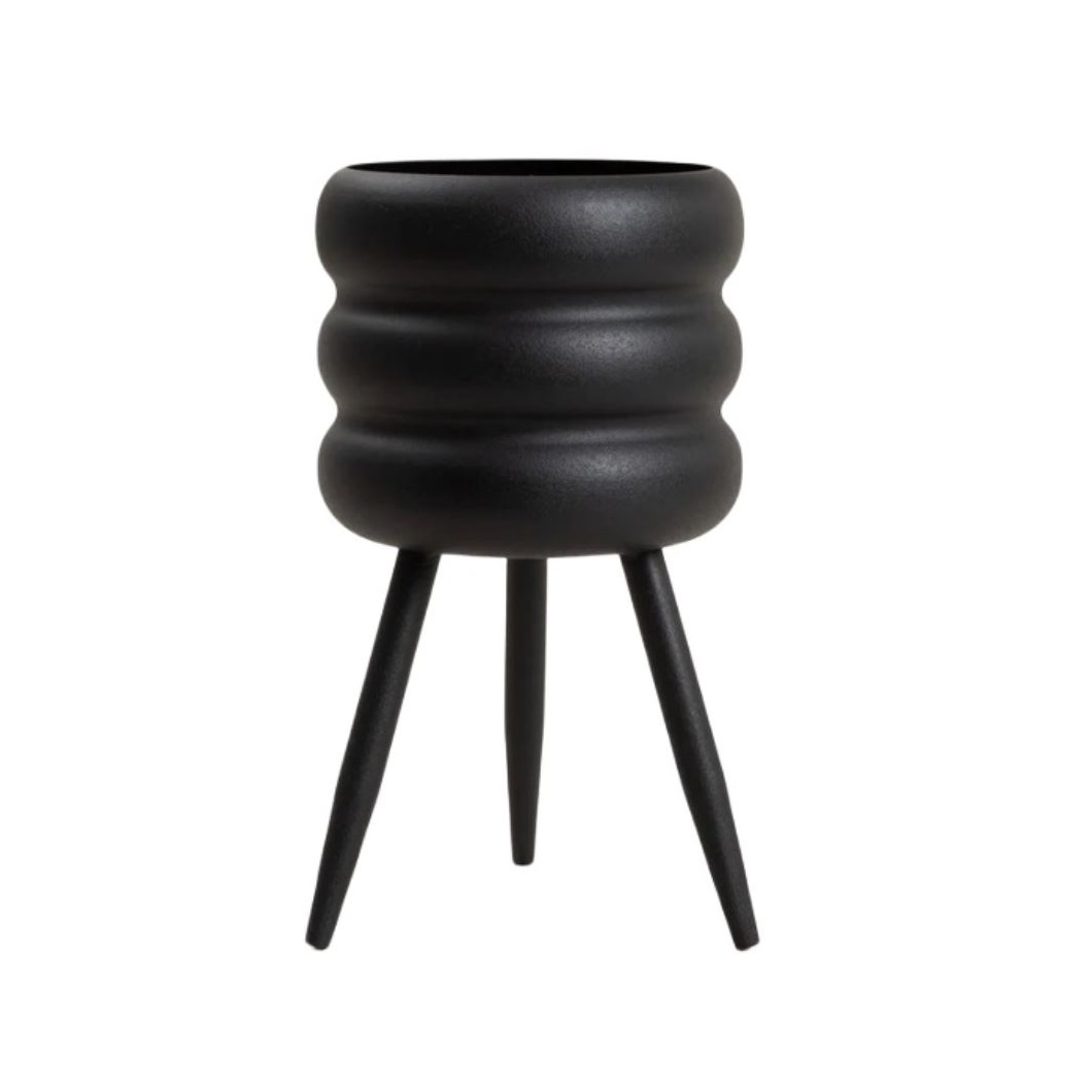 HOMLA-244166  BUUBLE metalni stalak za cvijeće, crni,  16x28,5 cm 