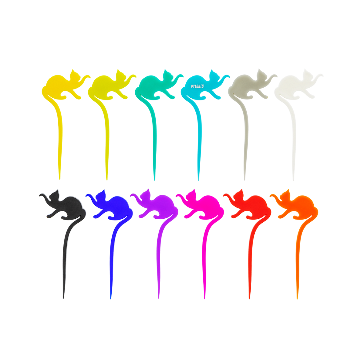 PYL-39192 MULTI - ENTRECHATS HAPPY PICKS set 12 koktel čačkalica