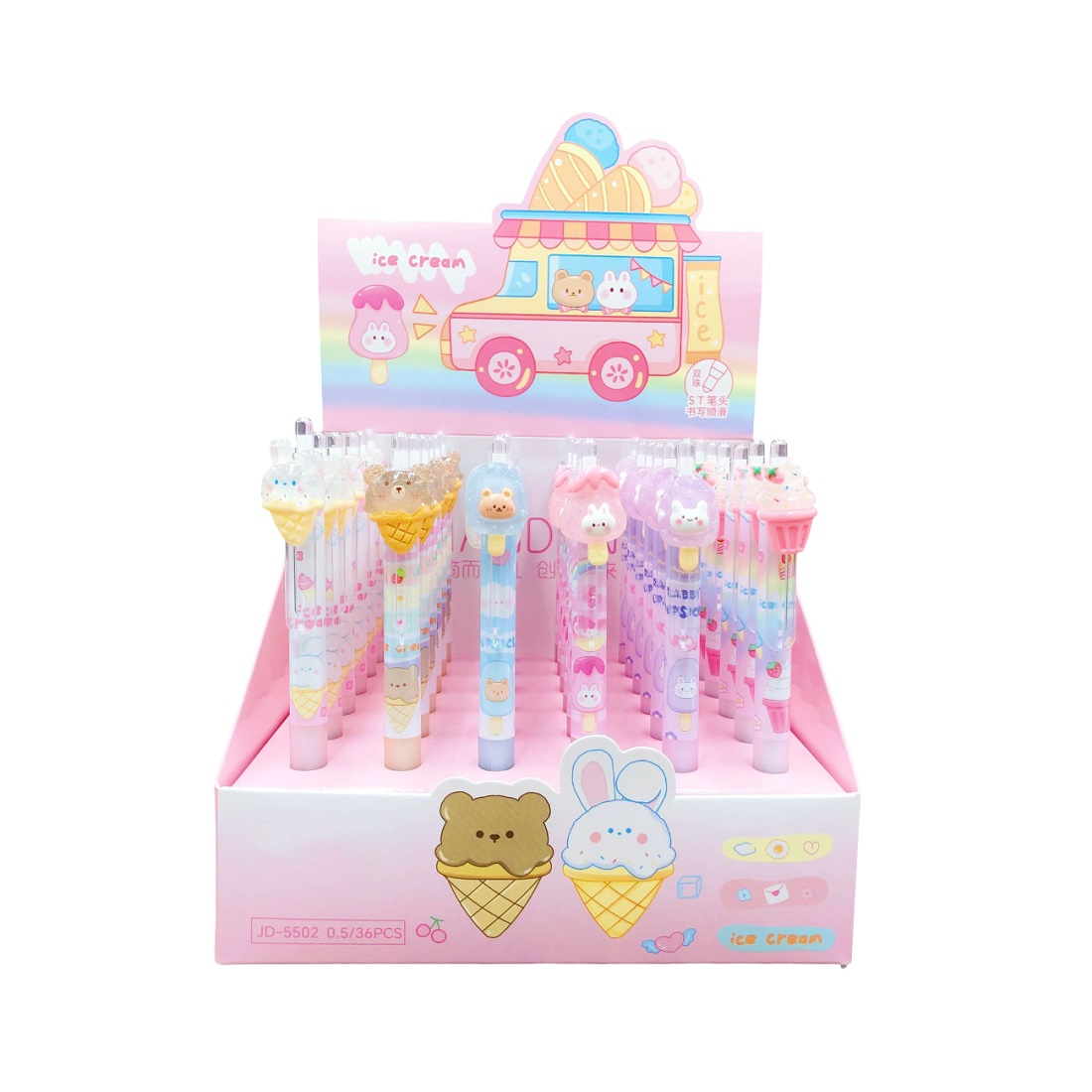 HSH - ICE CREAM gel olovka, 0,5 mm, sort.