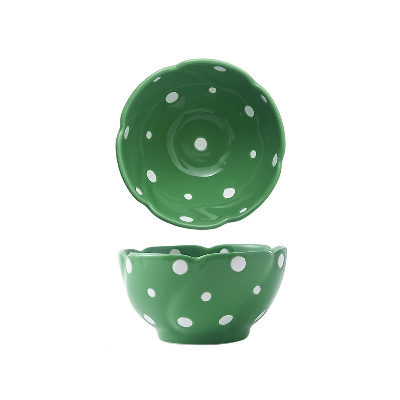 HSH - DOT keramička zdjelica, 12 x 6,5 cm, zelena
