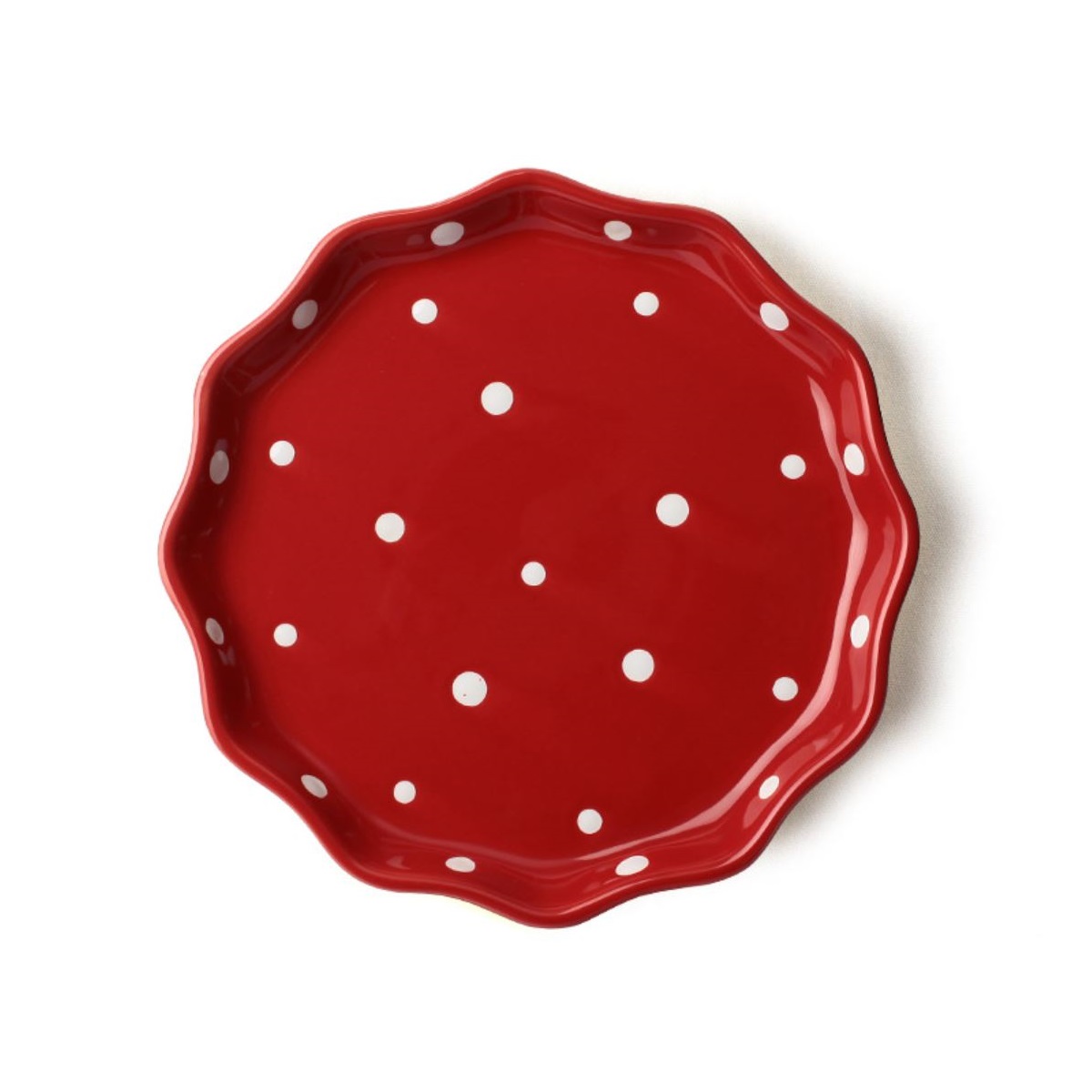 HSH - DOT keramički tanjur, 20 x 2,4 cm, crveni