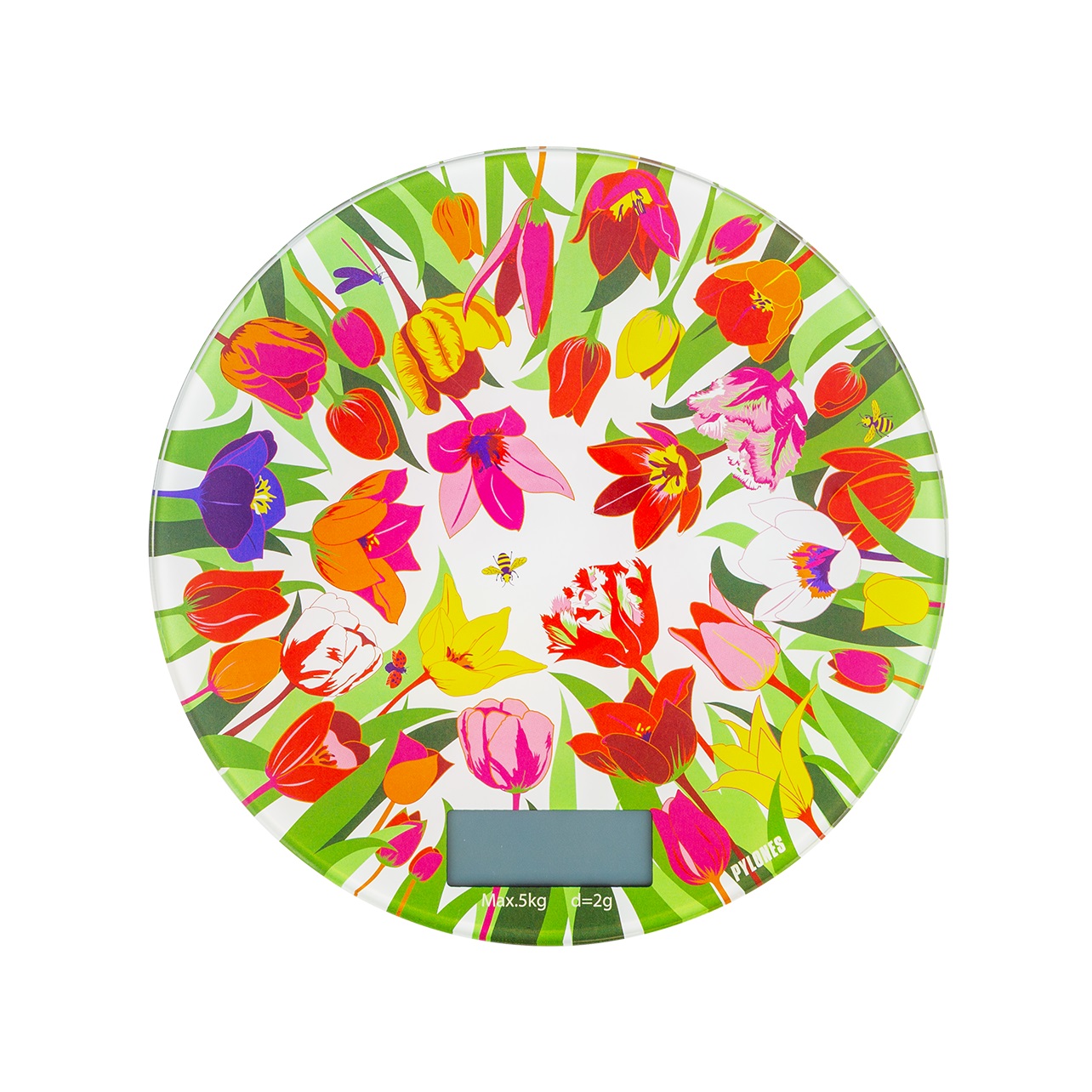 PYL-27304 TUL - FRIVOLE kuhinjska vaga, 18x18x1,8 cm, Tulipes