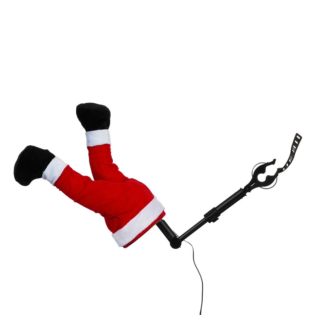 EDELMAN-1142867 Santa's legs dekoracija za bor, 17x13x35 cm
