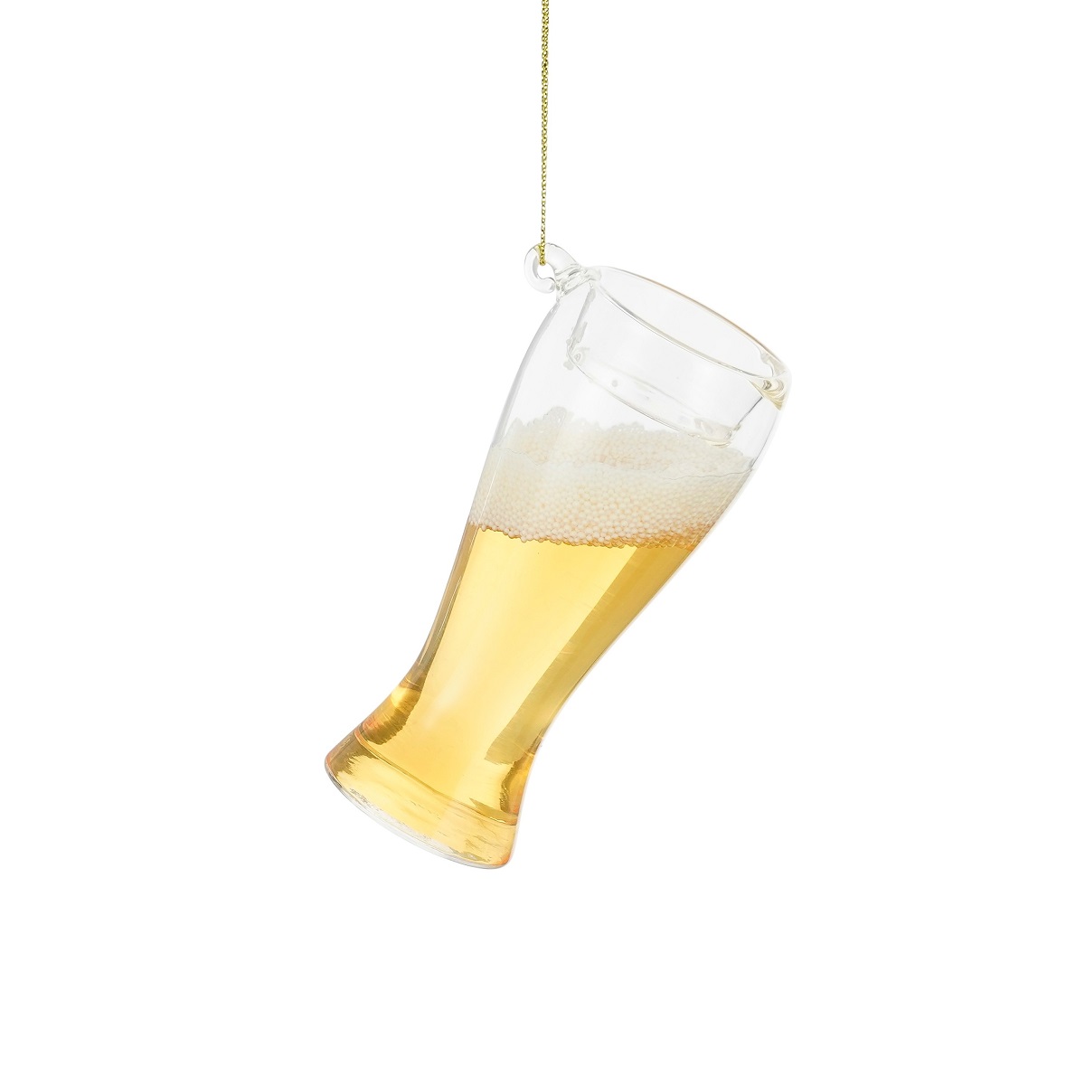 EDELMAN-1180043 Beer glass stakleni ukras za bor, 10x4,5 cm
