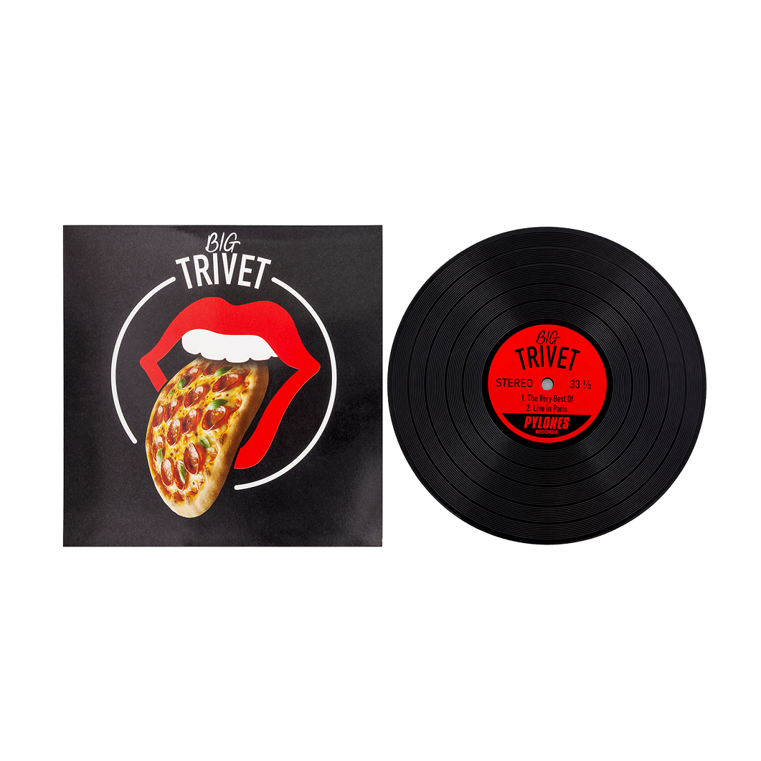 PYL-41320 RED - BIG TRIVET podmetač za vruće, 19 x 19 x 0,4 cm, Red Mouth