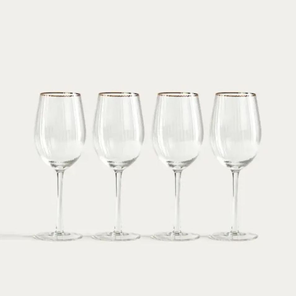 HOMLA-245066 LYNN staklene čaše sa zlatnim rubom 0.5 l, set 4/1
