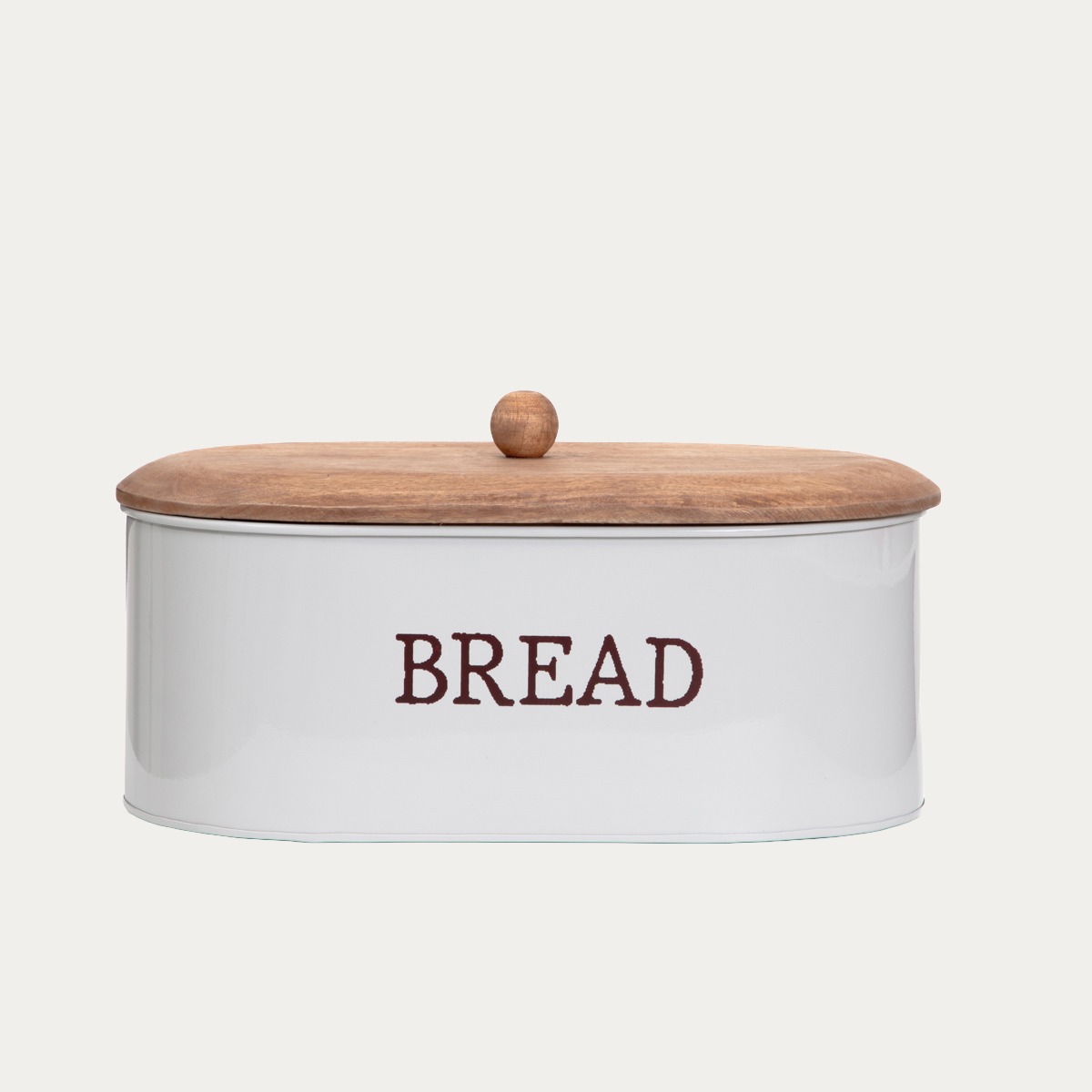 HOMLA-224173 CONTI metalna kutija za kruh sa drvenim poklopcem, 35x19x13 cm 
